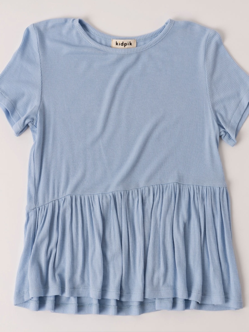 Ribbed Swing Top with Peplum sz 7/8